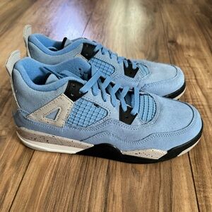 Kids Jordan 4 Retro - University Blue/Black